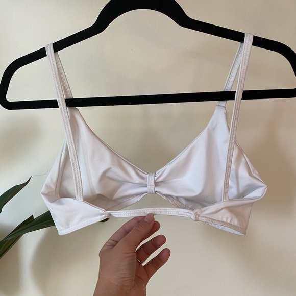 NWOT White Swim Top, Thin Straps, Size L - Picture 3 of 4